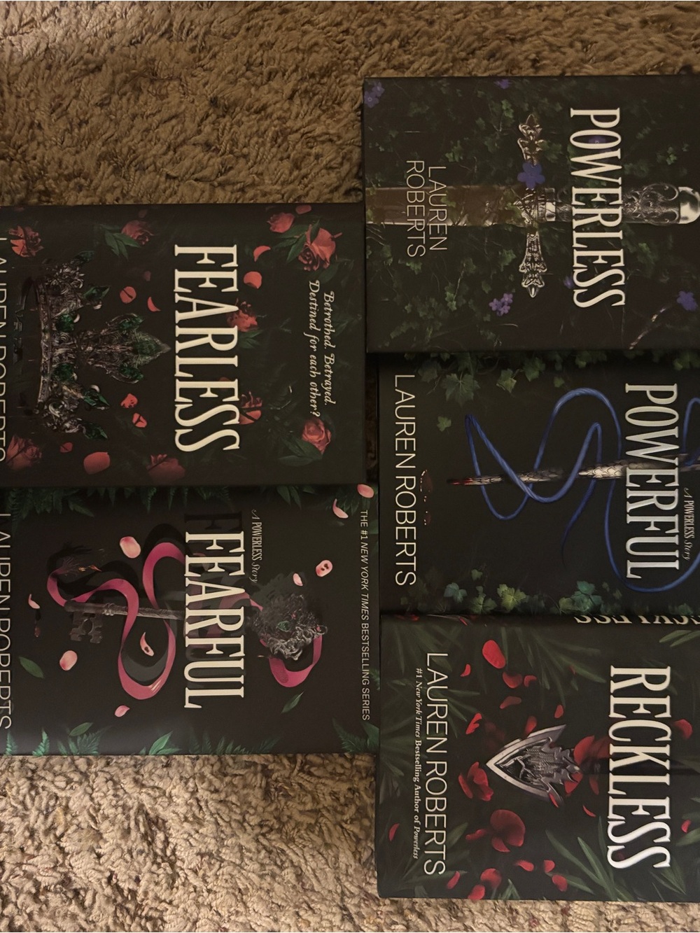 Lauren Roberts Hardcover Book Set - Black Floral Covers